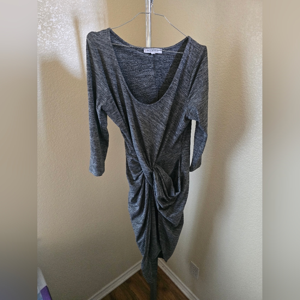 The Vanity Room Ruched Front Short Sleeve Dress